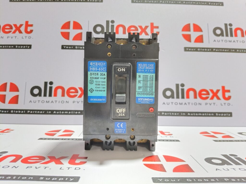 Hyundai MCCB HBS-63C | 30A | 60AF | 3P