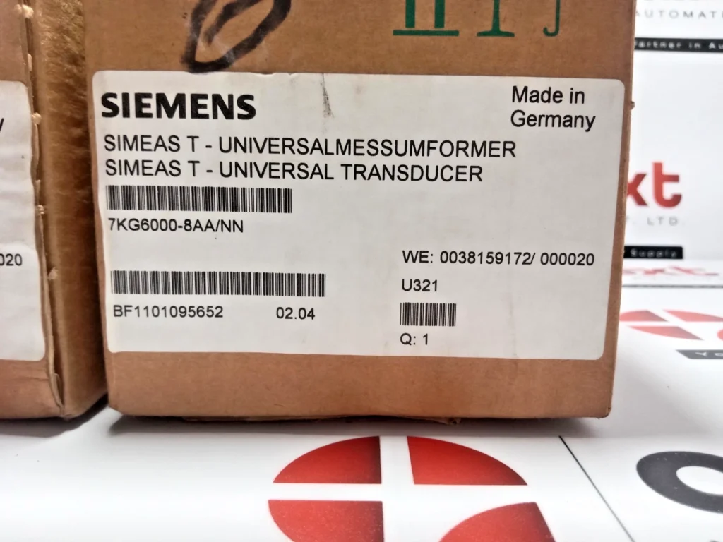 Siemens 7KG6000-8AA NN Ultrasonic Transducer – New 4-20mA Modbus RT