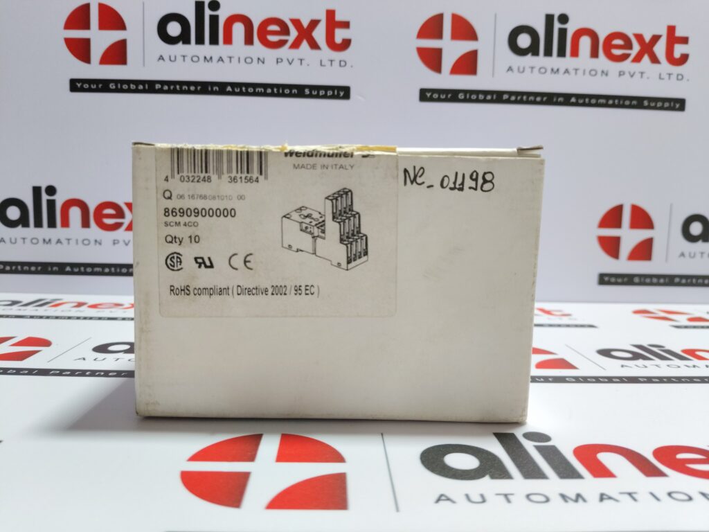 10 Pcs of Weidmüller Relay Socket SCM4CO | 8690900000 | SCM 4CO