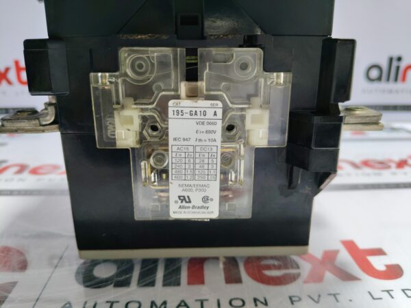 Allen Bradley 100-B110N*3 Contactor with Auxiliary Contact Block 195-GA10