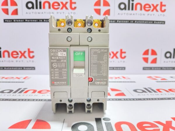 Dong-A Electric DB 53cb Circuit Breaker DB53cb 3P 10A 460VAC 10kA 50AF