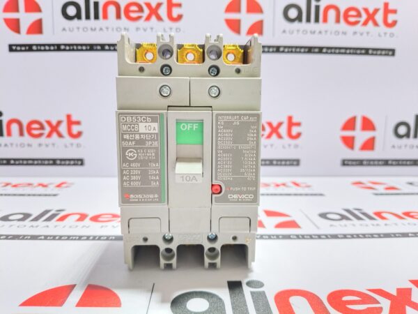 Dong-A Electric DB 53cb Circuit Breaker DB53cb 3P 10A 460VAC 10kA 50AF