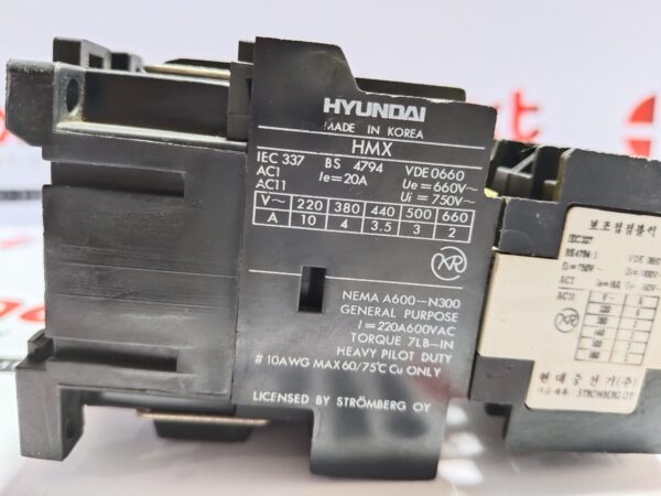 Hyundai Contactor with Auxiliary Contact Block HMX HAC13