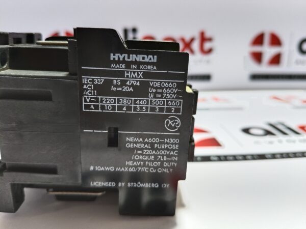 Hyundai HMX31 Control Relay HMX 31 220A 600VAC