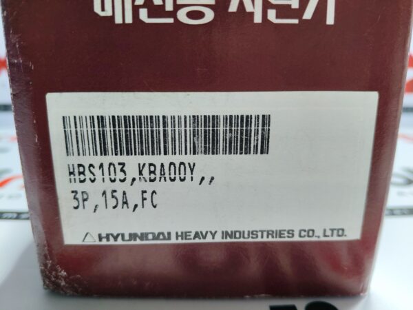 Hyundai MCCB | HBS103 KBA00Y 3P 15A FC | HBS-103
