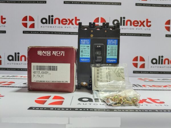 Hyundai MCCB | HBS103 KBA00Y 3P 15A FC | HBS-103