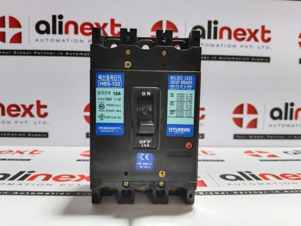 Hyundai MCCB | HBS103 KBA00Y 3P 15A FC | HBS-103