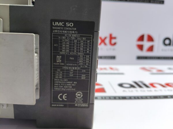 Hyundai UMC 50 Magnetic Contactor UMC50