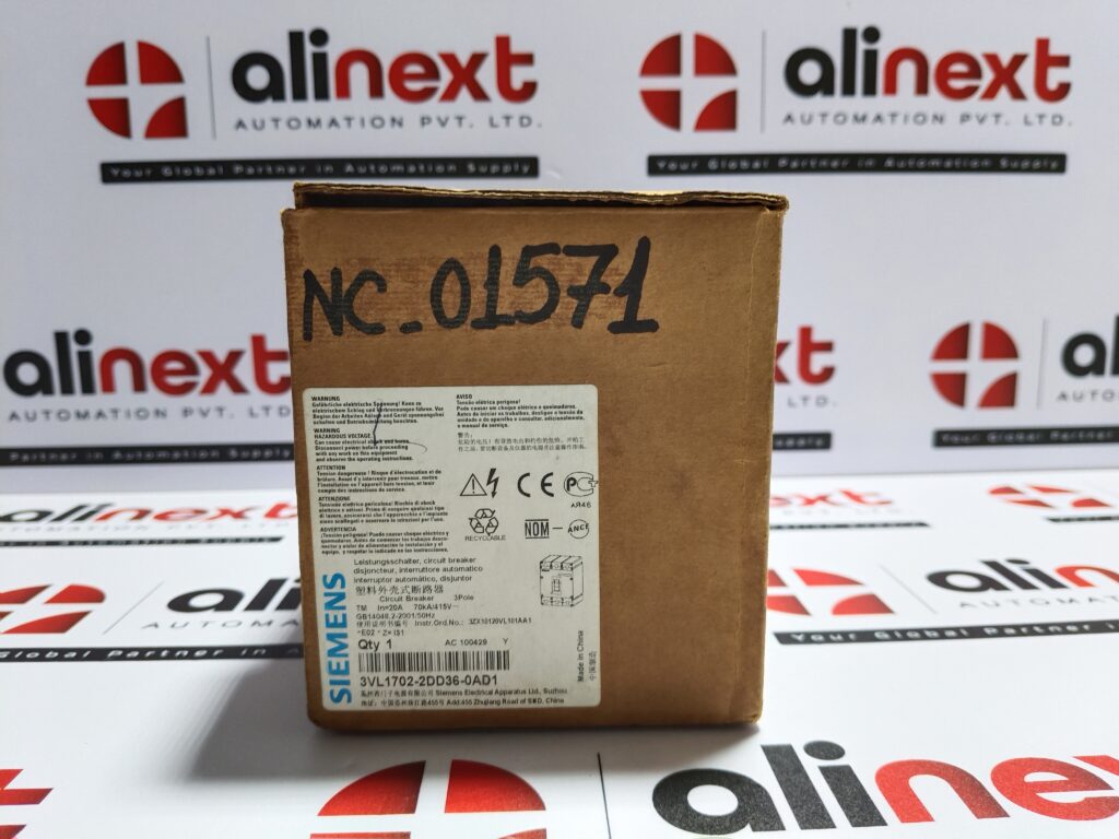 Siemens 3VL1702-2DD36-0AD1 Circuit Breaker VL160X H 3-Pole 20A