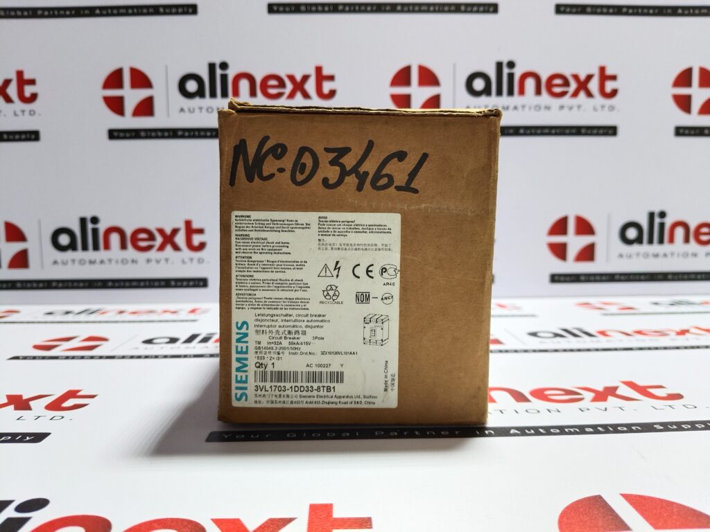 Siemens 3VL1703-1DD33-8TB1 Circuit Breaker VL160X N 3-Pole 32A