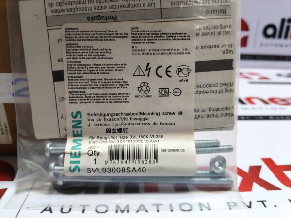 Siemens 3VL1703-1EA46-0AD1 Circuit Breaker VL160X N 4-Pole 32A