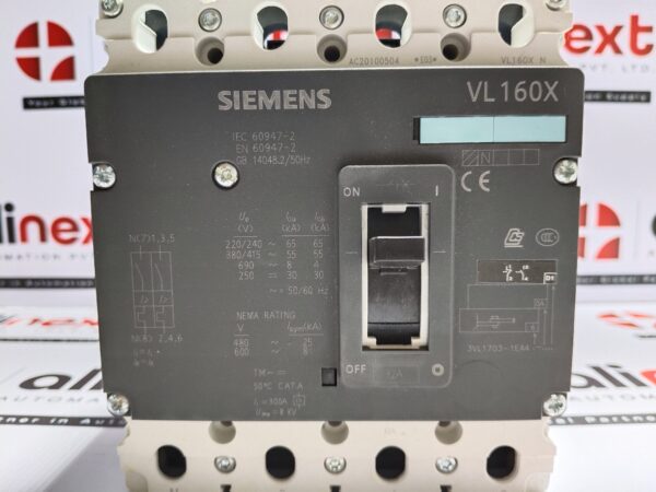 Siemens 3VL1703-1EA46-0AD1 Circuit Breaker VL160X N 4-Pole 32A