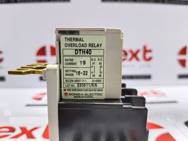 Dong-A Electric DTH-40 19A Thermal Overload Relay DTH40 16-22A