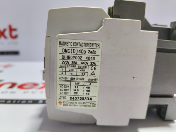 Dong-A Electric DMC 40b 2a2b Magnetic Contactor DMC40b