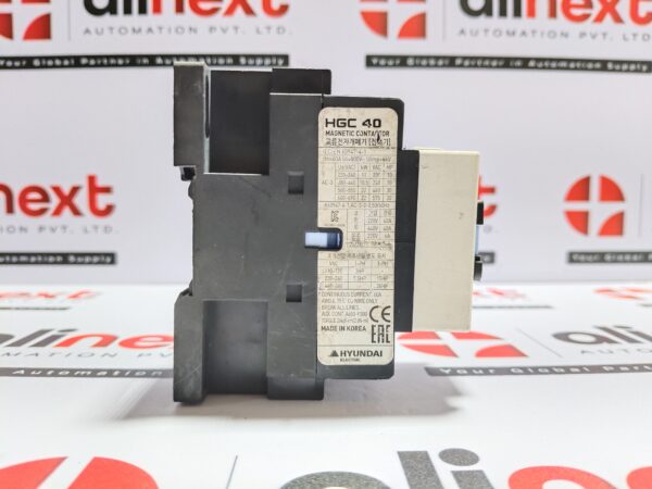 Hyundai Electric HGC40 Magnetic Contactor 60A 400V 50HZ 440V 60HZ