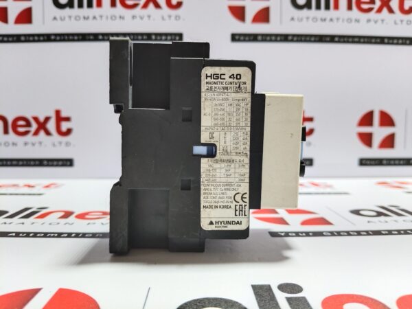 Hyundai Electric HGC40 Magnetic Contactor 60A 400V 50HZ 440V 60HZ