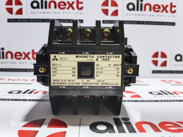 Mitsubishi Electric Magnetic Contactor B-A65 80A 220V/440V AC