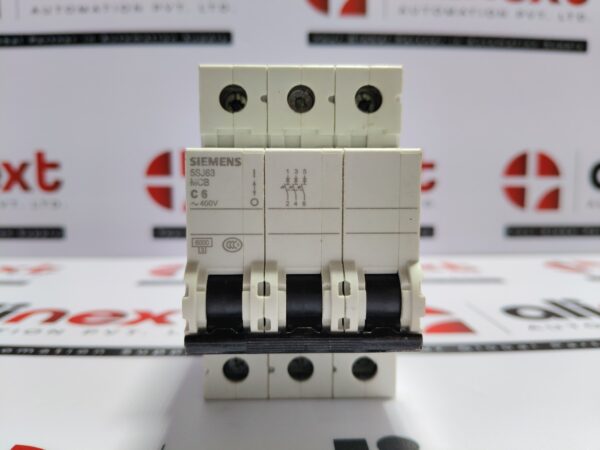 Siemens 5SJ63 MCB C6 Circuit Breaker 3-Pole 400V