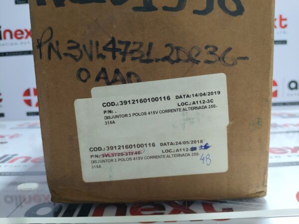 Siemens 3VL4731-2DC36-0AA0 Circuit Breaker VL400H 250A