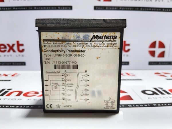 Martens LF9648-3-2R-00-0-20-PPM Conductivity Panel Meter 230V AC