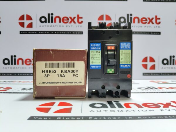 Hyundai HBE-53 3P 15A FC Molded Case Circuit Breker HBE53