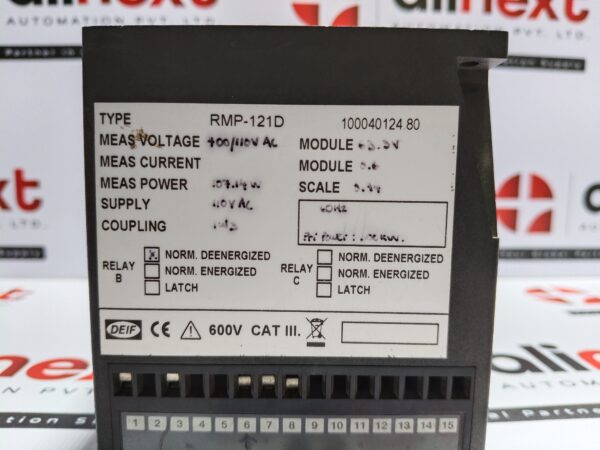 DEIF uni-line RMP-121D Reverse Power Relay 2RP