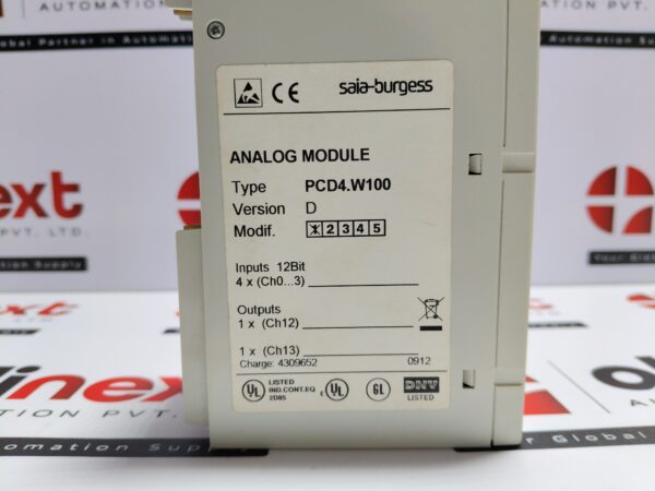 Saia-Burgess Analog Module PCD4.W100 Version D