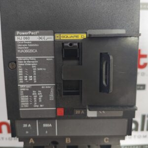 Square D PowerPact HJ 060 Molded Case Circuit Breaker HJA36020CA 20A