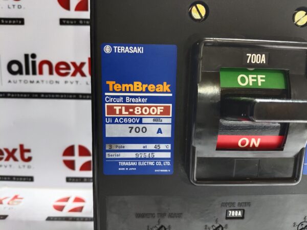 Terasaki TL-800F 3 Pole Curcuit Breaker 700 Amp