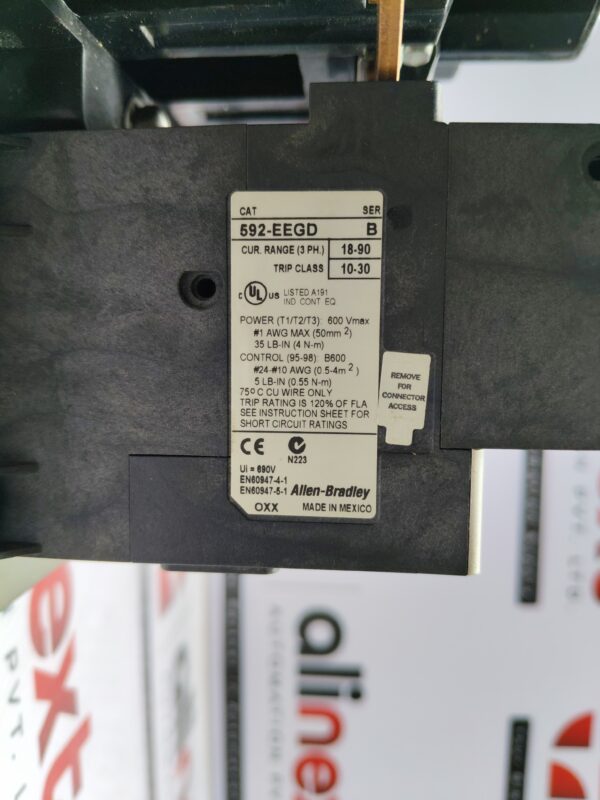 Allen-Bradley 509-DOD-XXX motor starter 90 A|600 VAC