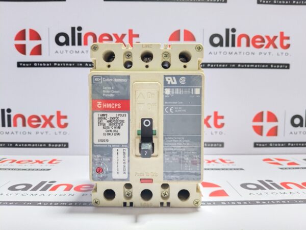 Cutler-Hammer HMCPS007C0C motor circuit protector 7A|3P|600VAC-250VDC