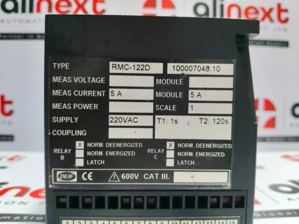 DEIF RMC-122D short circuit and over-current relay 5A 220VAC