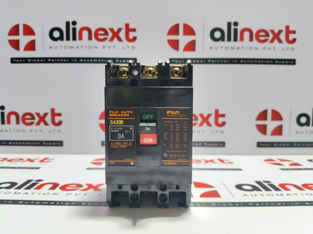 Fuji Electric SA33B auto molded case circuit breaker 3A|3P|AC 550V