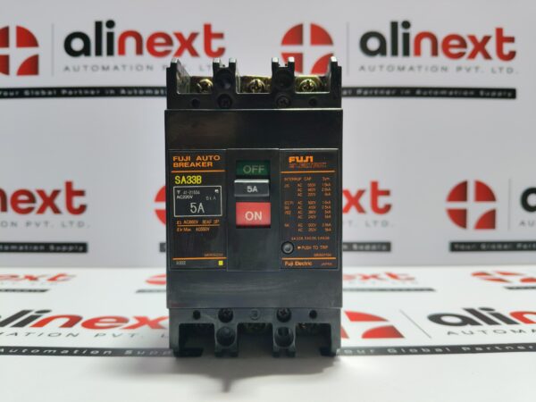 Fuji Electric SA33B auto molded case circuit breaker 5A|AC 220|3P