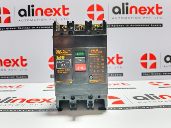 Fuji Electric SA33B auto molded case circuit breaker 5A|AC 220|3P