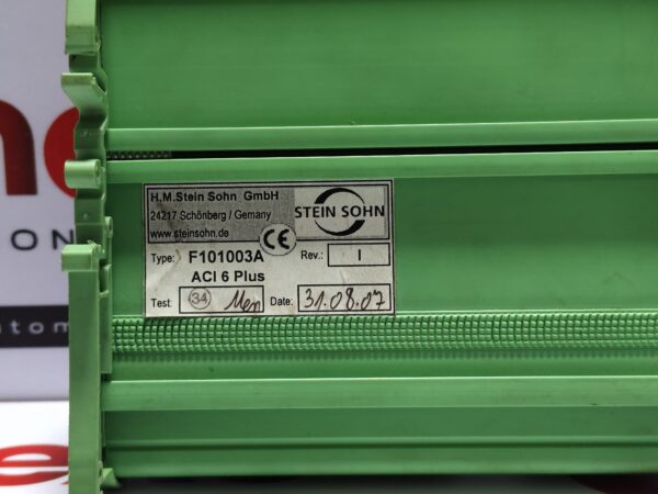 H.M.Stein Sohn F101003A Analog Current Input Module ACI 6 Plus Rev.I