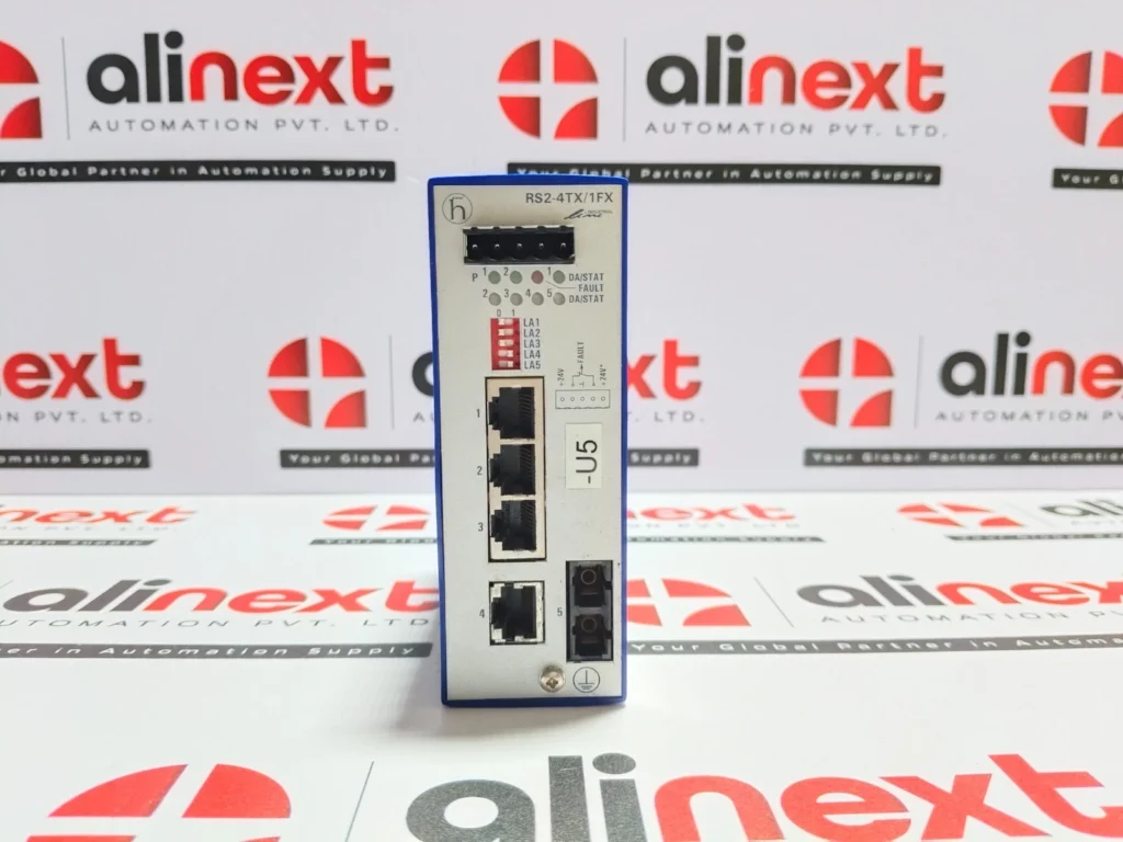 Hirschmann RS2-4TX/1FX industrial Ethernet rail switch 24V