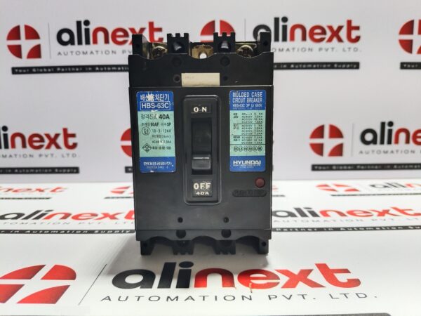 Hyundai HBS-63C molded case circuit breaker 40A|3P|660V