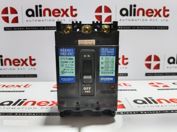Hyundai HBS-63C molded case circuit breaker 40A|3P|660V