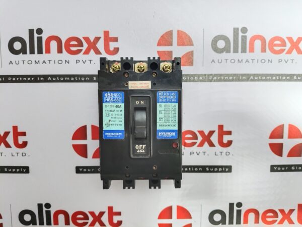 Hyundai HBS-63C molded case circuit breaker 40A|3P|660V