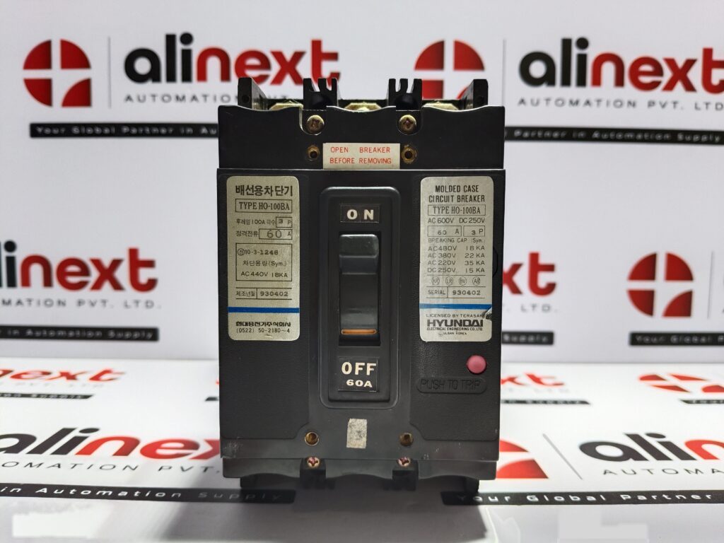 Hyundai HO-100BA molded case circuit breaker 60A|3P|AC 600V