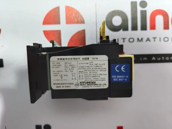 Hyundai HOR 1K Thermal Overload Relay Rang 14 to 18 “Slightly crack’’