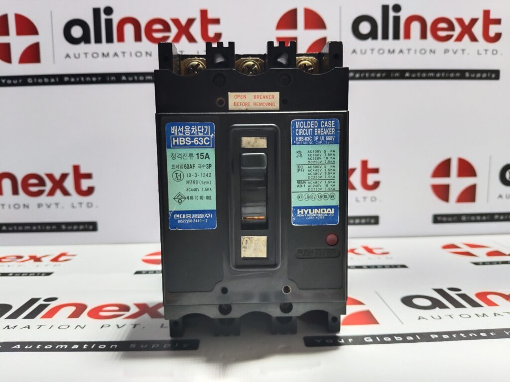 Hyundai MCCB HBS-63C | 15A | 3P | 60AF