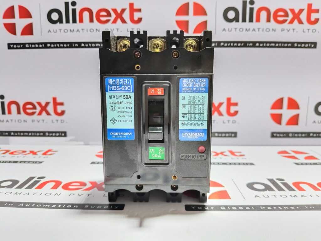 Hyundai MCCB HBS-63C | 50A | 3P | 60AF