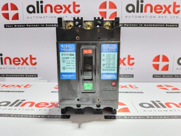 Hyundai MCCB HBS-63C | 50A | 3P | 60AF
