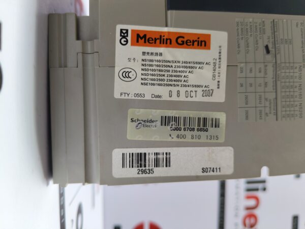 Merlin Gerin NS100 N 16A 750V Circuit Breaker NS100N TM16D 3P3t