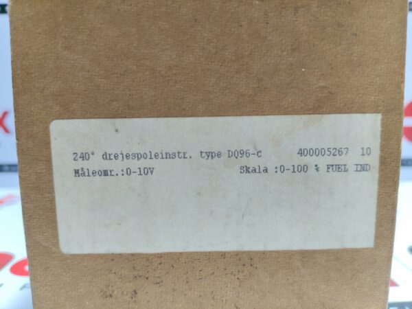 DEIF RPM Indicator Meter DQ96-C 0-100%