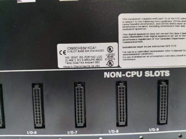 GE Fanuc IC693CHS391KCA1 10-slot baseplate