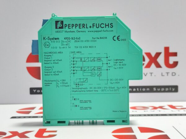 pepperl+fuchs kfd2-sl2-ex2 solenoid driver DC 20-30V/170-105mA