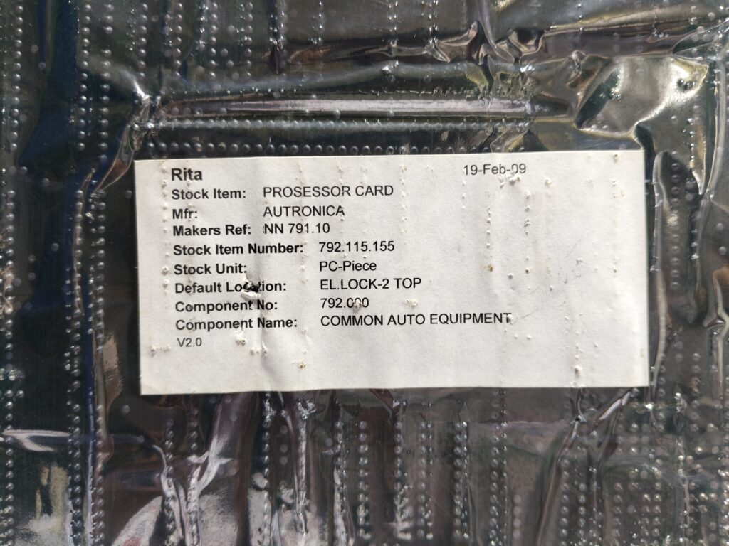 Kongseberg (Norocontrol)NN-791.10 CPU 5MHZ Processor card
